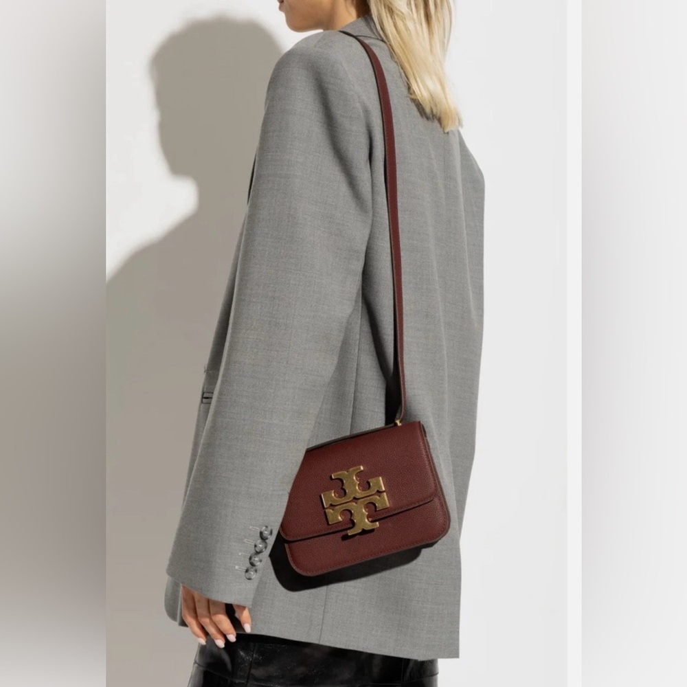 TORY BURCH ELEANOR PEBBLED SMALL CONVERTIBLE SHOULDER / CROSSBODY BAG